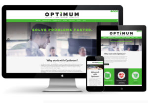 Optimum HMS website, designed by Web Extra