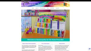 Owen Homoeopathics website, designed by Web Extra